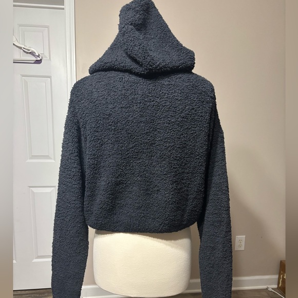 SKIMS Black Sherpa Zip-Up Hoodie - Picture 2 of 6